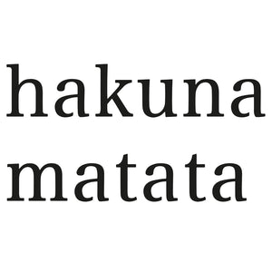 Hakuna Matata temporary tattoo in serif lettering - 2 | Temporalis
