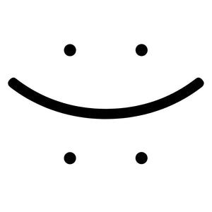 Happy/sad minimalist smiley temporary tattoo - 2 | Temporalis