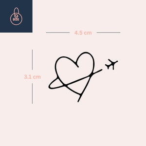 Heart in Orbit with Star Temporary Tattoo - 4 | Temporalis