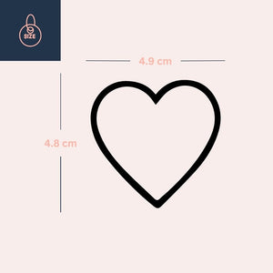 Heart outline temporary tattoo 3 - Temporalis