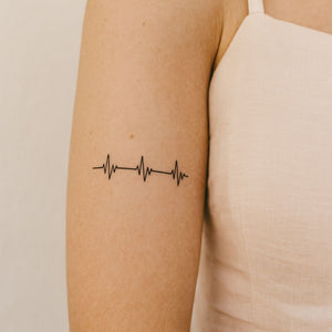 Heartbeat line temporary tattoo - 1 | Temporalis