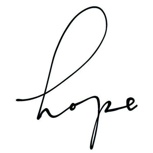 Hope calligraphy temporary tattoo - 2 | Temporalis