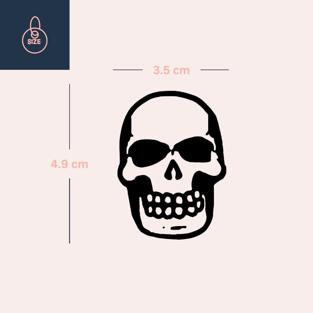 Human Skull Temporary Tattoo - 4 | Temporalis