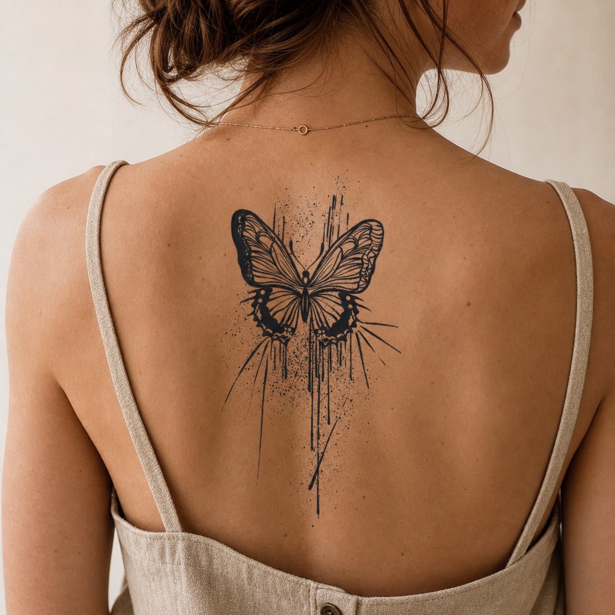 Ink Splash Butterfly Tattoo - 1 | Temporalis