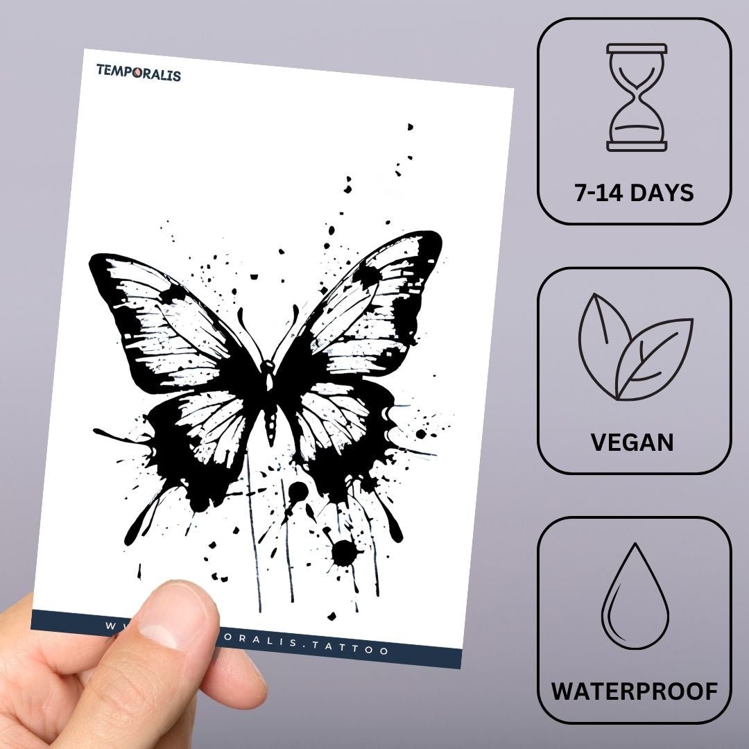 Ink Splash Butterfly Tattoo - 3 | Temporalis