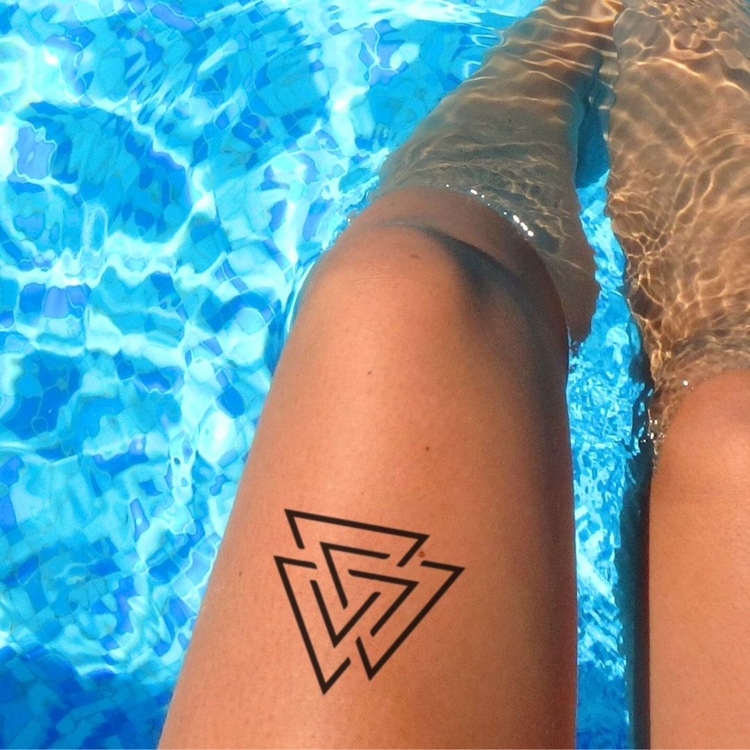 Interlocked triangles temporary tattoo - 1 | Temporalis