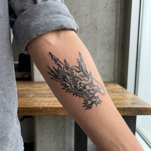 Japanese Dragon Head Tattoo - 1 | Temporalis