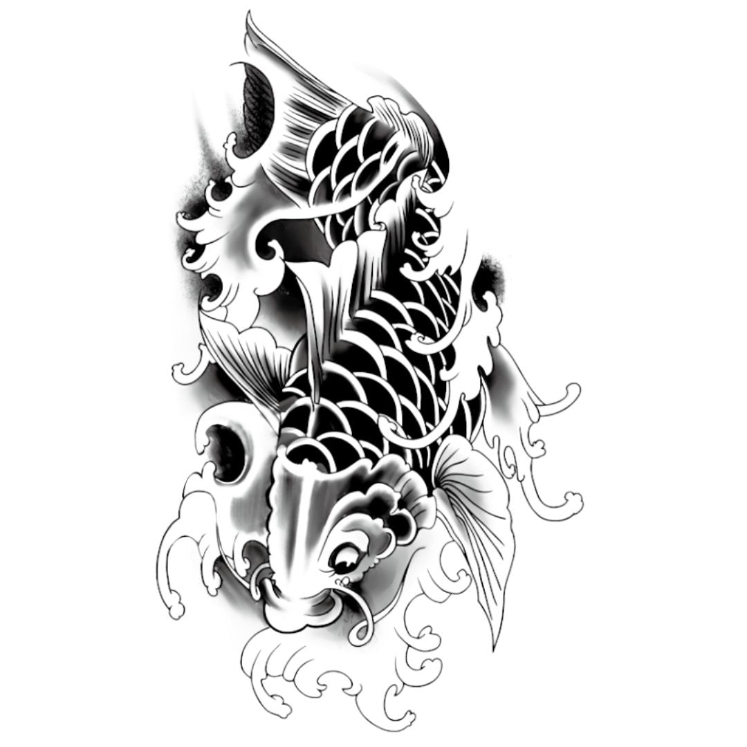 Japanese Koi Fish Tattoo - 2 | Temporalis