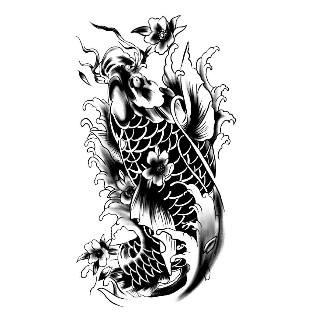Japanese Koi Fish Tattoo - 2 | Temporalis