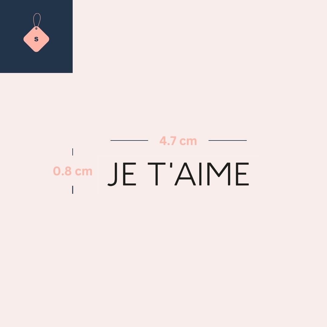 Je t'aime French Temporary Tattoo - 4 | Temporalis