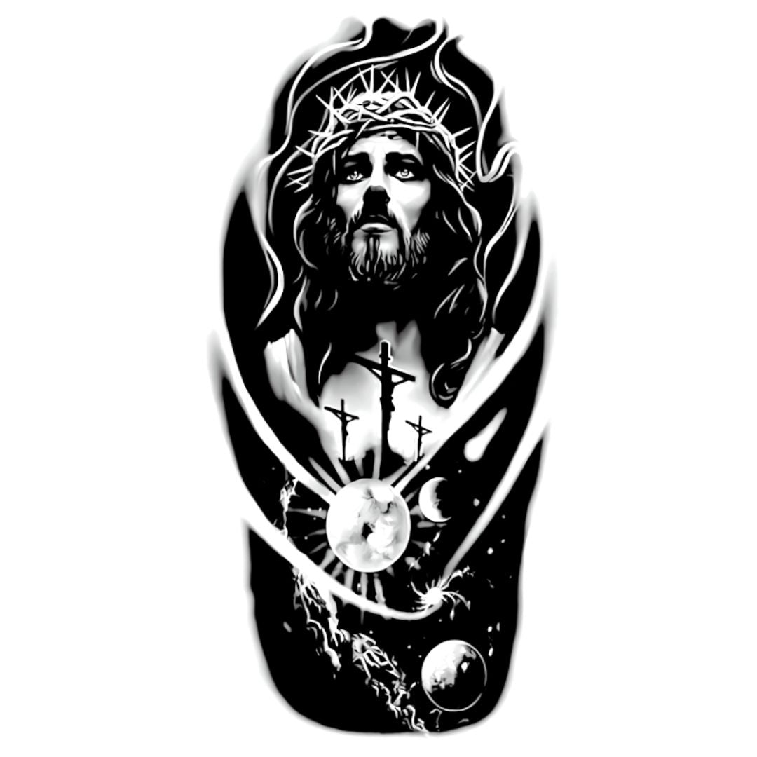 Jesus Crown of Thorns Tattoo - 2 | Temporalis