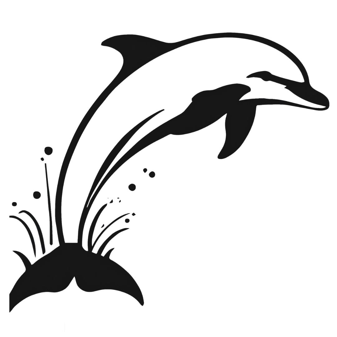 Jumping Dolphin Tattoo - 2 | Temporalis