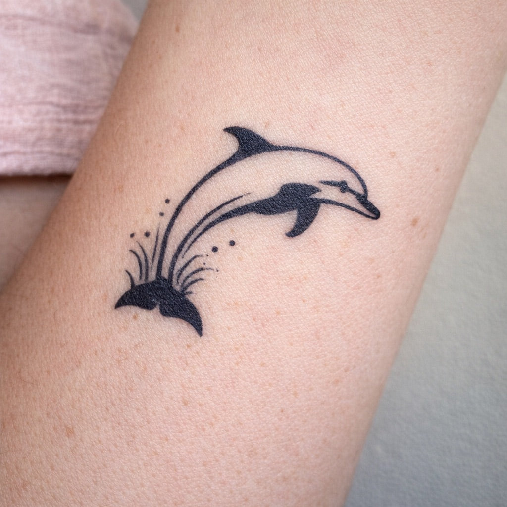 Jumping Dolphin Tattoo - 1 | Temporalis