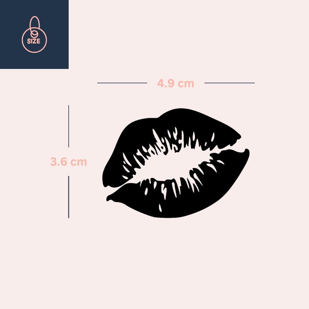 Kiss mark temporary tattoo - 4 | Temporalis