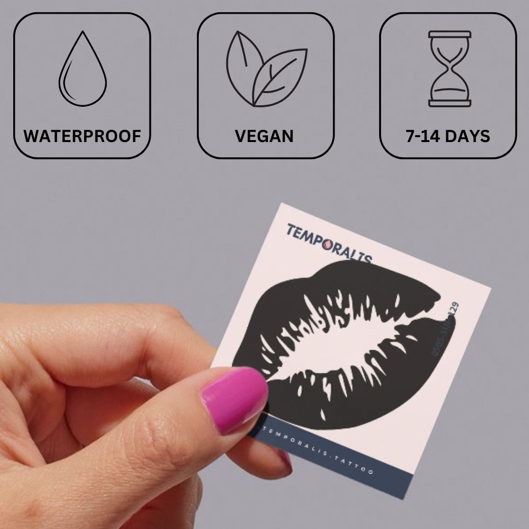 Kiss mark temporary tattoo - 3 | Temporalis