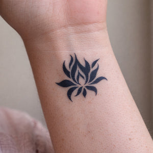 Lotus Flame Tattoo - 1 | Temporalis