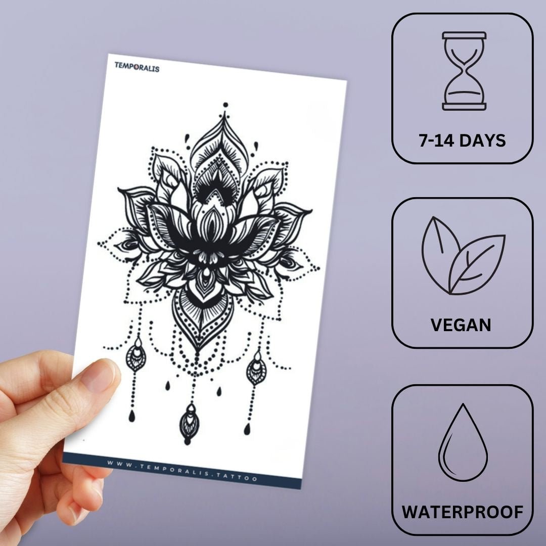 Lotus Mandala Chandelier Tattoo - 3 | Temporalis