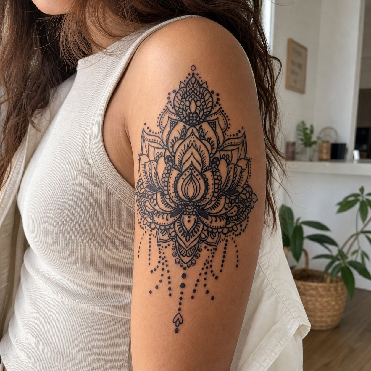 Lotus Mandala Chandelier Tattoo - 1 | Temporalis