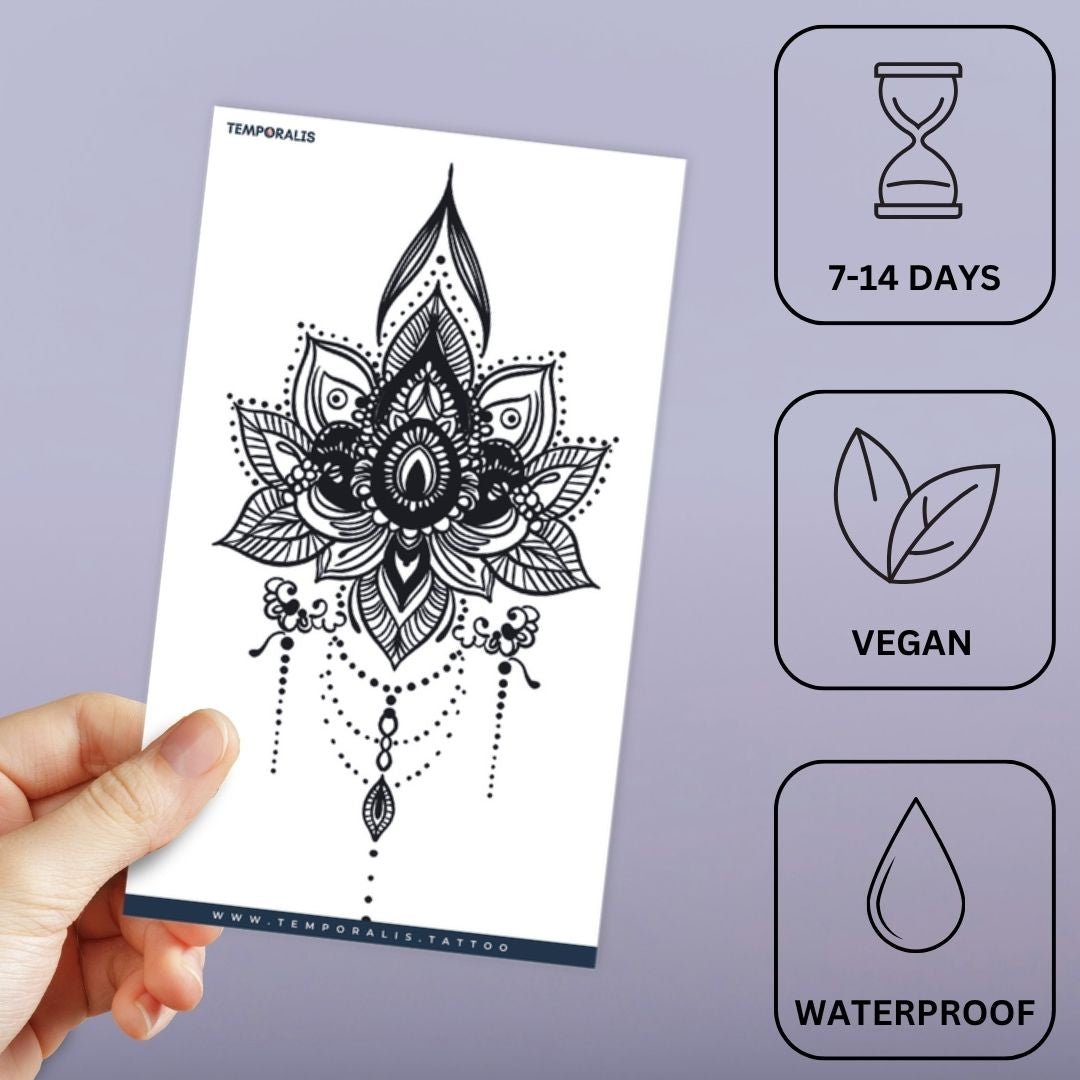 Lotus Mandala Chandelier Tattoo - 3 | Temporalis