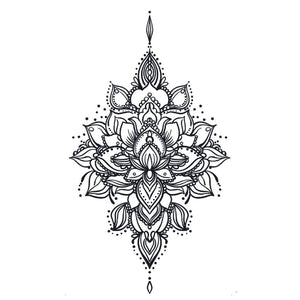 Lotus Mandala Ornamental Tattoo - 2 | Temporalis