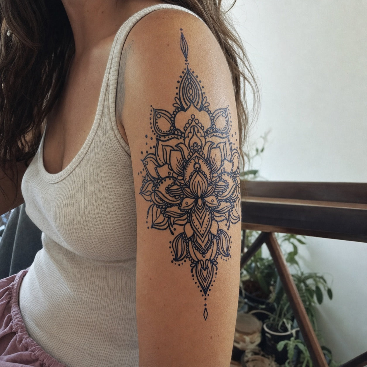 Lotus Mandala Ornamental Tattoo - 1 | Temporalis