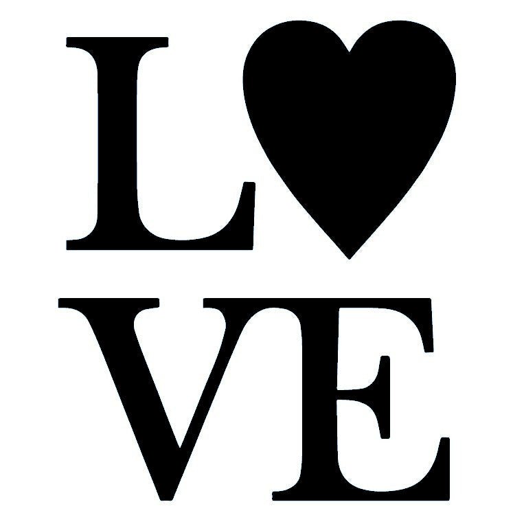 LOVE temporary tattoo, heart as the O - 2 | Temporalis