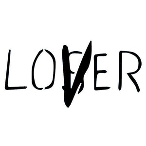 LOVER (LOSER corrected) temporary tattoo - 2 | Temporalis