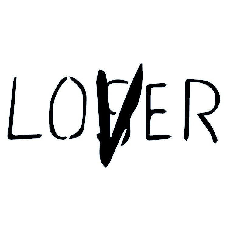 LOVER (LOSER corrected) temporary tattoo - 2 | Temporalis