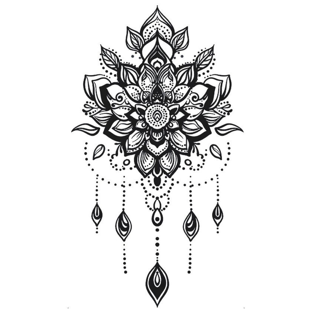 Mandala Lotus Chandelier Tattoo - 2 | Temporalis