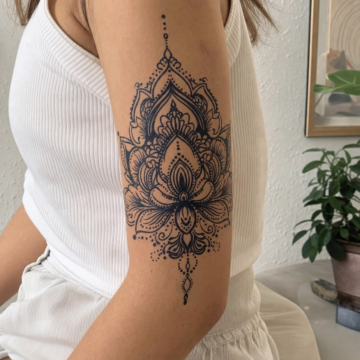 Mandala Lotus Tattoo - 1 | Temporalis
