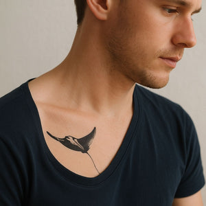 Manta Ray Temporary Tattoo - 1 | Temporalis