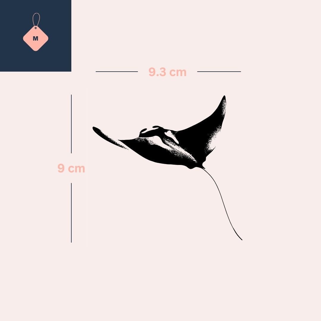 Manta Ray Temporary Tattoo - 4 | Temporalis
