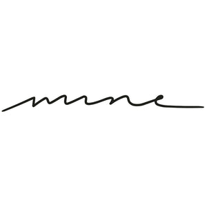 “mine” cursive script temporary tattoo - 2 | Temporalis