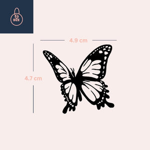 Minimalist butterfly silhouette temporary tattoo - 4 | Temporalis