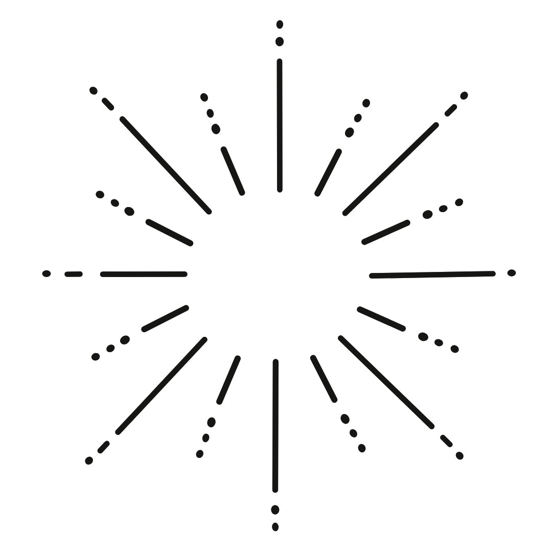 Minimalist geometric sunburst temporary tattoo - 2 | Temporalis