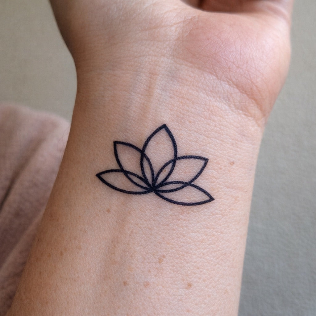 Minimalist Lotus Tattoo - 1 | Temporalis