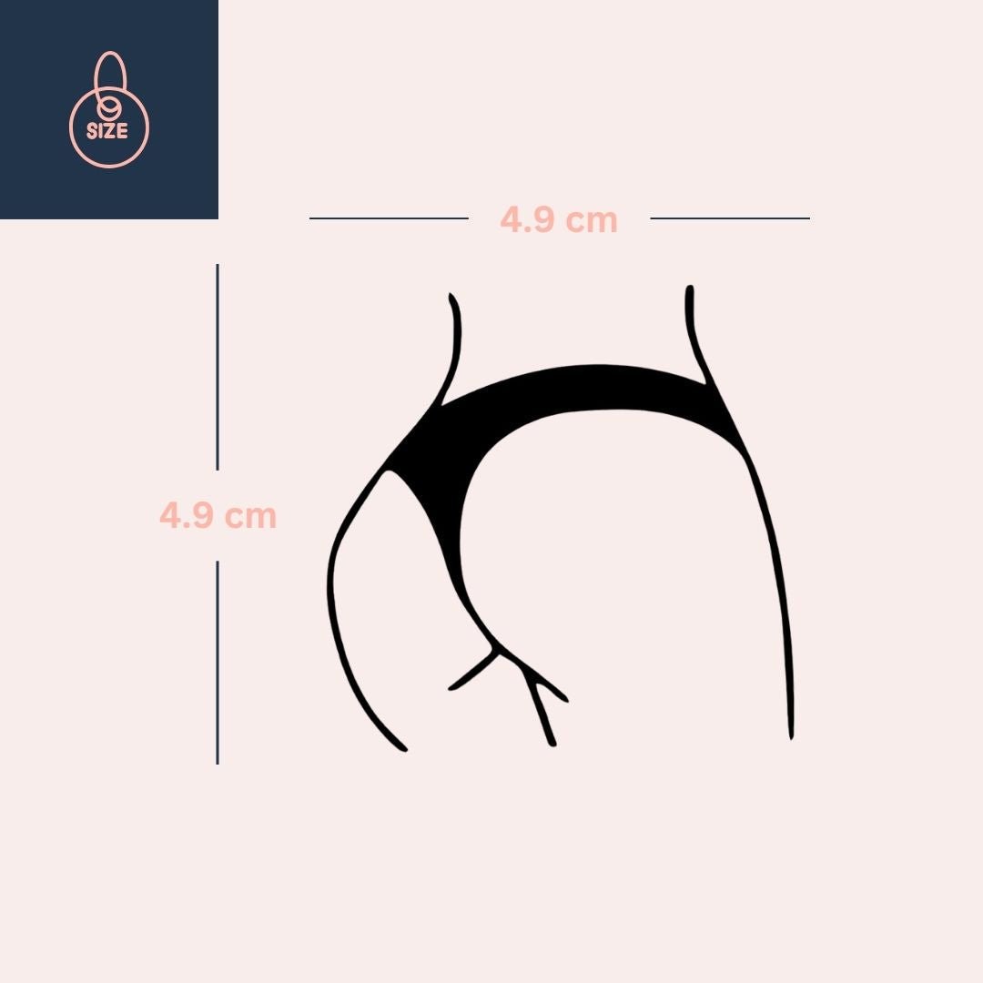 Minimalist one - piece swimsuit silhouette temporary tattoo - 4 | Temporalis