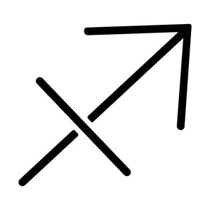 Minimalist Sagittarius zodiac temporary tattoo - 2 | Temporalis