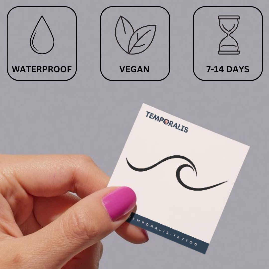 Minimalist Wave Tattoo - 3 | Temporalis