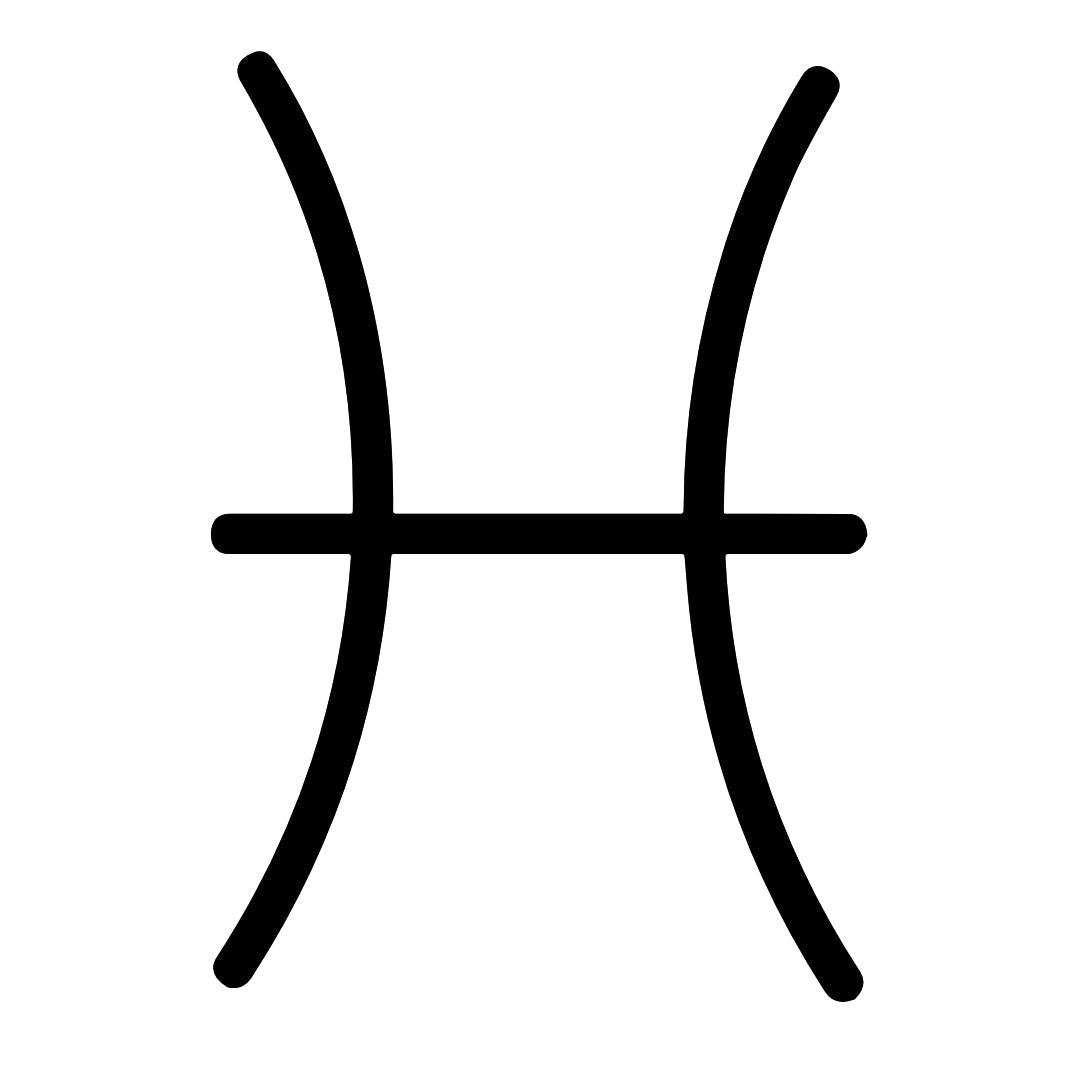 Minimalist zodiac sign Pisces 2 - Temporalis