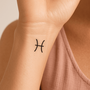 Minimalist zodiac sign Pisces 1 - Temporalis