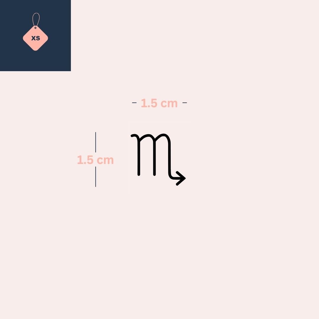 Minimalist zodiac sign Scorpio 3 - Temporalis