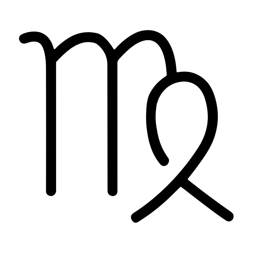 Minimalist zodiac sign Virgo 2 - Temporalis