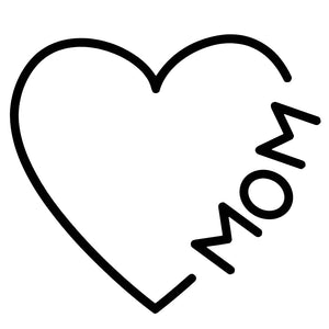 MOM Heart Outline Temporary Tattoo - 2 | Temporalis