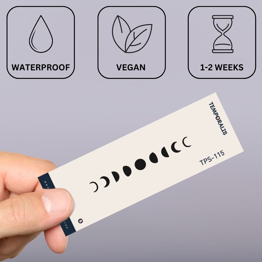 Moon Phases Temporary Tattoo - 3 | Temporalis