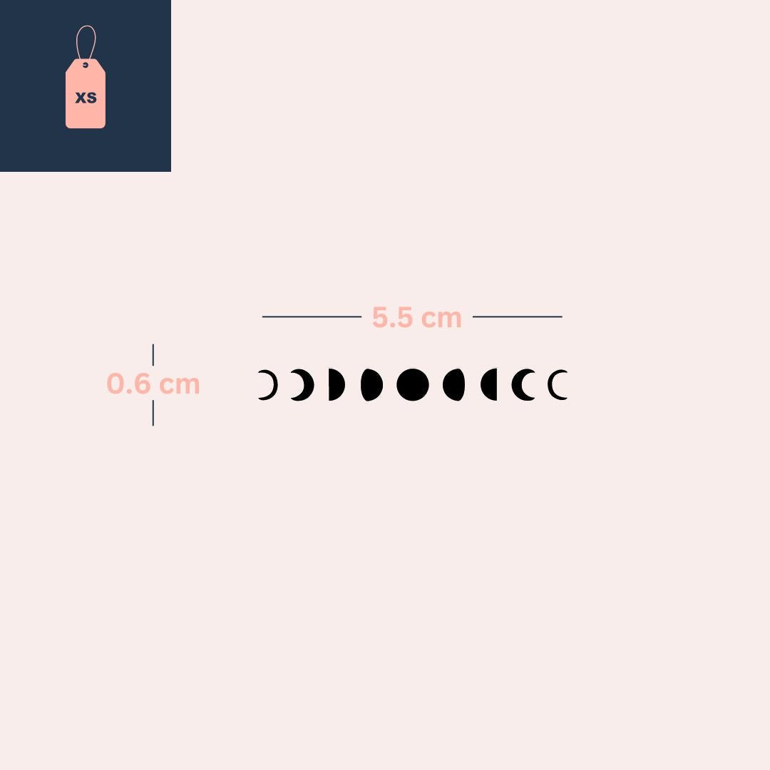 Moon Phases Temporary Tattoo - 4 | Temporalis