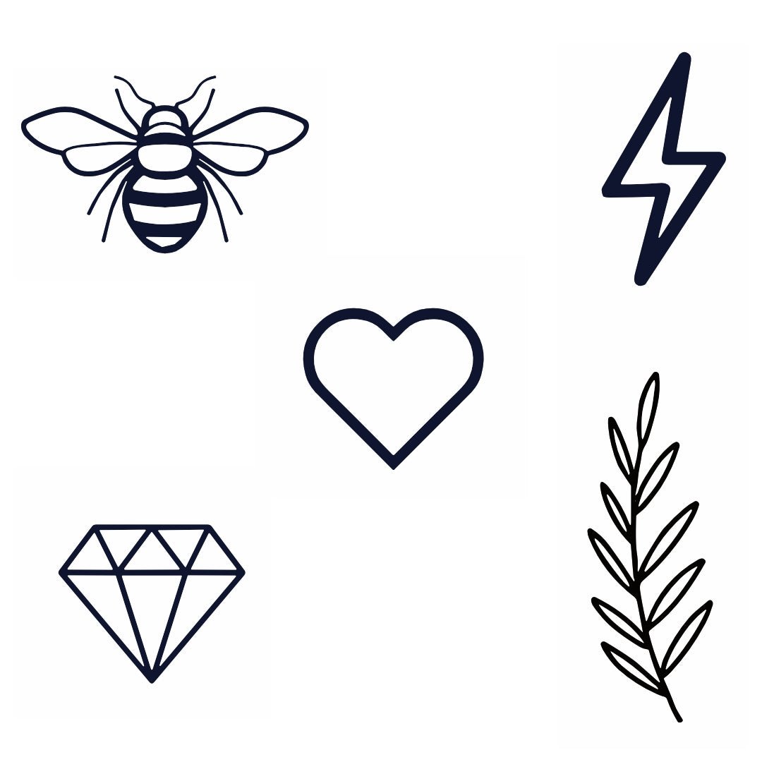Nature's Symbols Tattoo Set 2 - Temporalis