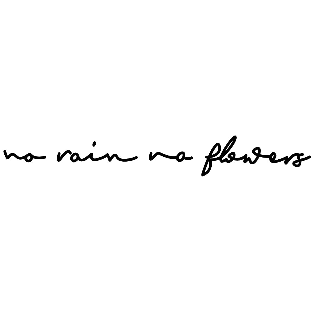"no rain no flowers" quote 2 - Temporalis