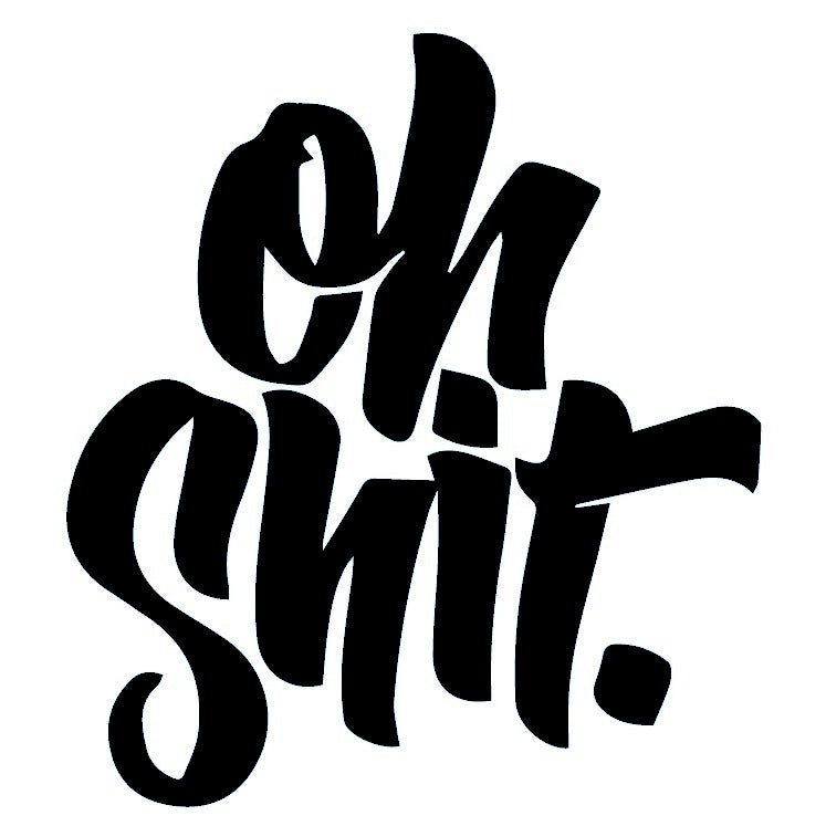 Oh shit. temporary tattoo – brush script - 2 | Temporalis