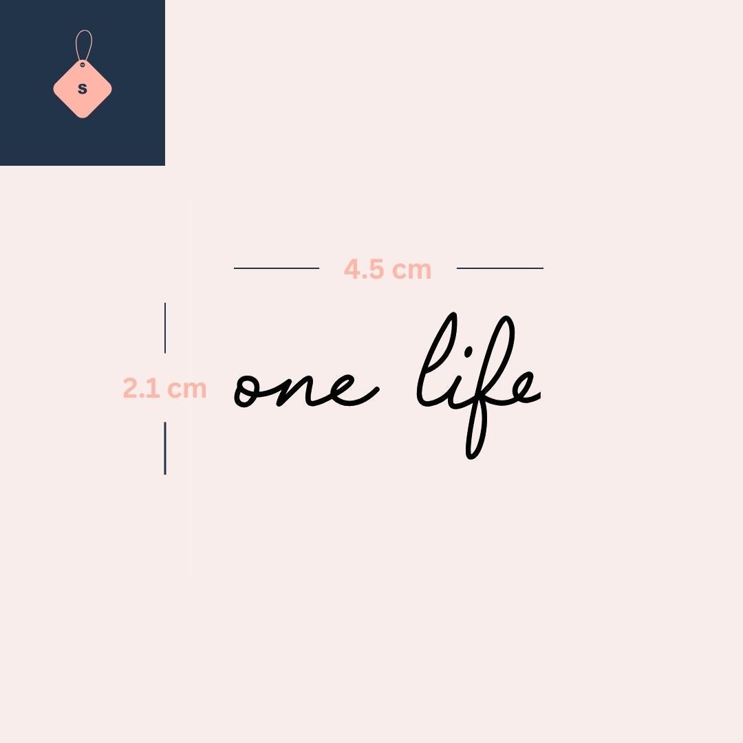 One Life script temporary tattoo - 4 | Temporalis